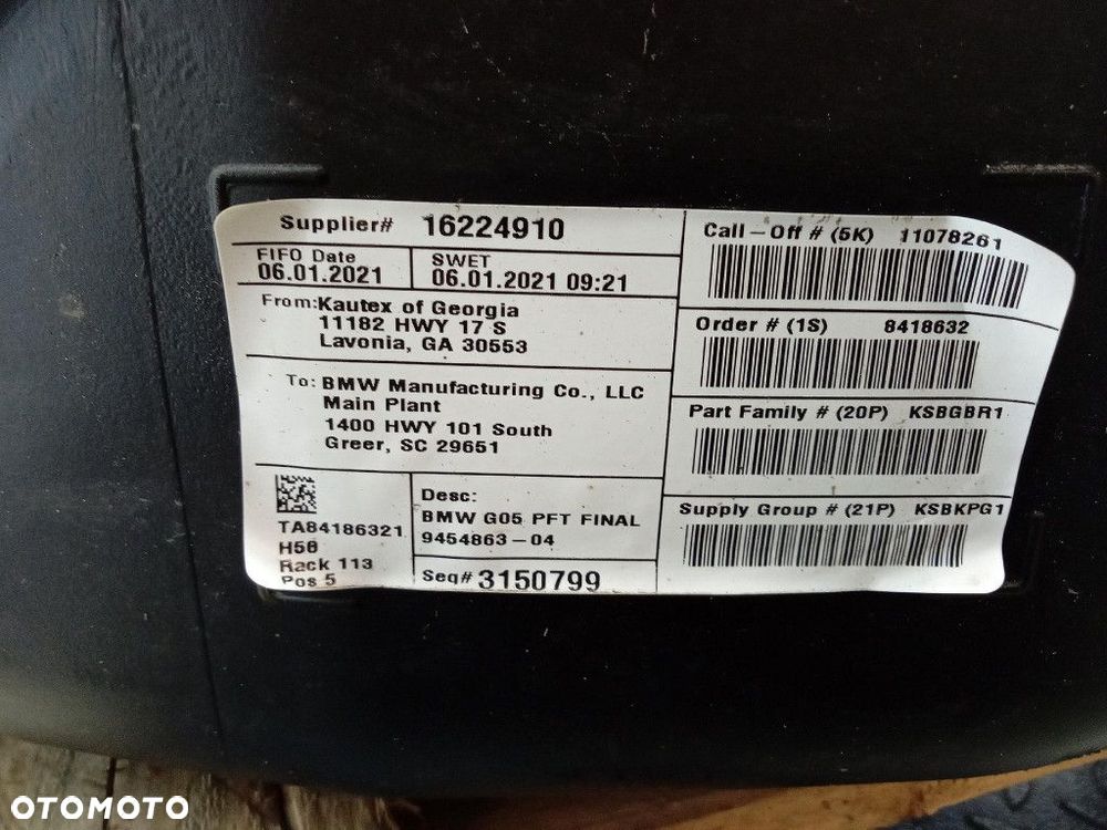 BMW X7 G07 G06 G05 ZBIORNIK BAK PALIWA BENZYNA 9454863 - 4