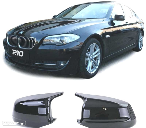 CARCAÇAS ESPELHO PARA BMW F10 F11 10-13 LOOK M PRETO BRILHANTE