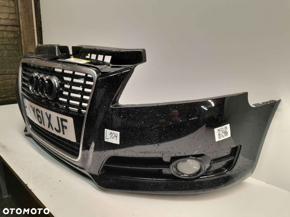 } ZDERZAK PRZÓD PRZEDNI AUDI A3 8P CABRIO DRUGI LIFT 2 FL LZ9Y CZARNY HALOGENY - 4