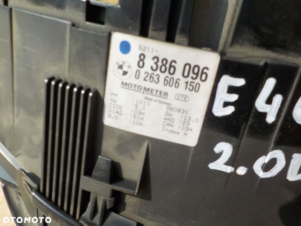 licznik bmw e46 2,0 d 0263606150 - 2
