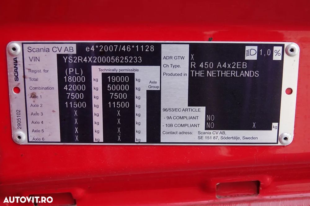 Scania R 450 / MEGA / LOWDECK / 2021 / CONTRACT DE REPARAȚIE POST-SERVICE - 37