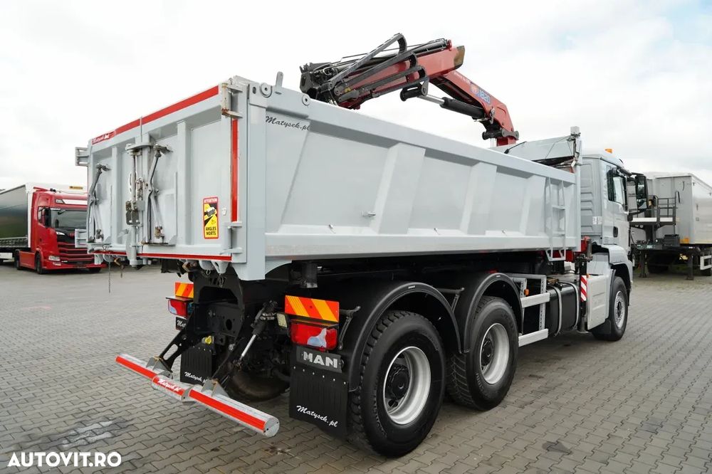MAN TGS 33.360 / 6x4 / BASCULĂ + HDS HMF 1820 K-RC / extensie 10m / HIDRODECKER / GRAPPER / NAVI / MANUAL / IMPORTAT - - 13