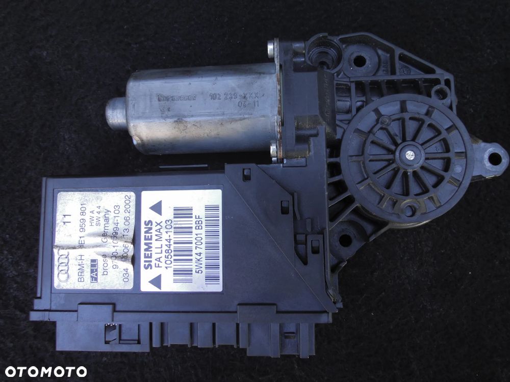 AUDI A4 B6 SILNICZEK PODNOŚNIK SZYBY LEWY PRZÓD 8E1959801 105844-103 0130821767 - 2