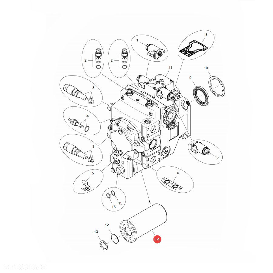 Filtr oleju Massey Ferguson LA323543250 Oryginał - 4