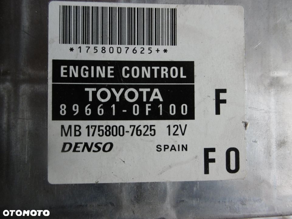 KOMPUTER SILNIKA TOYOTA COROLLA VERSO D4D 89661-0F100F - 3