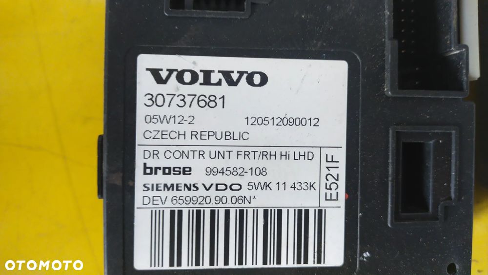VOLVO S40 V50 SILNICZEK SZYBY PRAWY PRZÓD 30737681 - 2