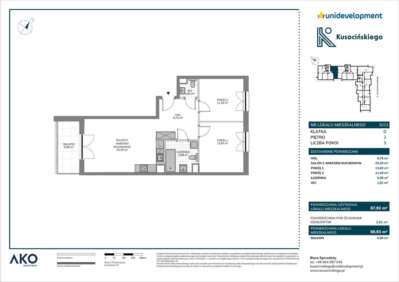 3-pokojowe mieszkanie 67m2 + balkon Bezpośrednio - Pełny obrazek: 2/11