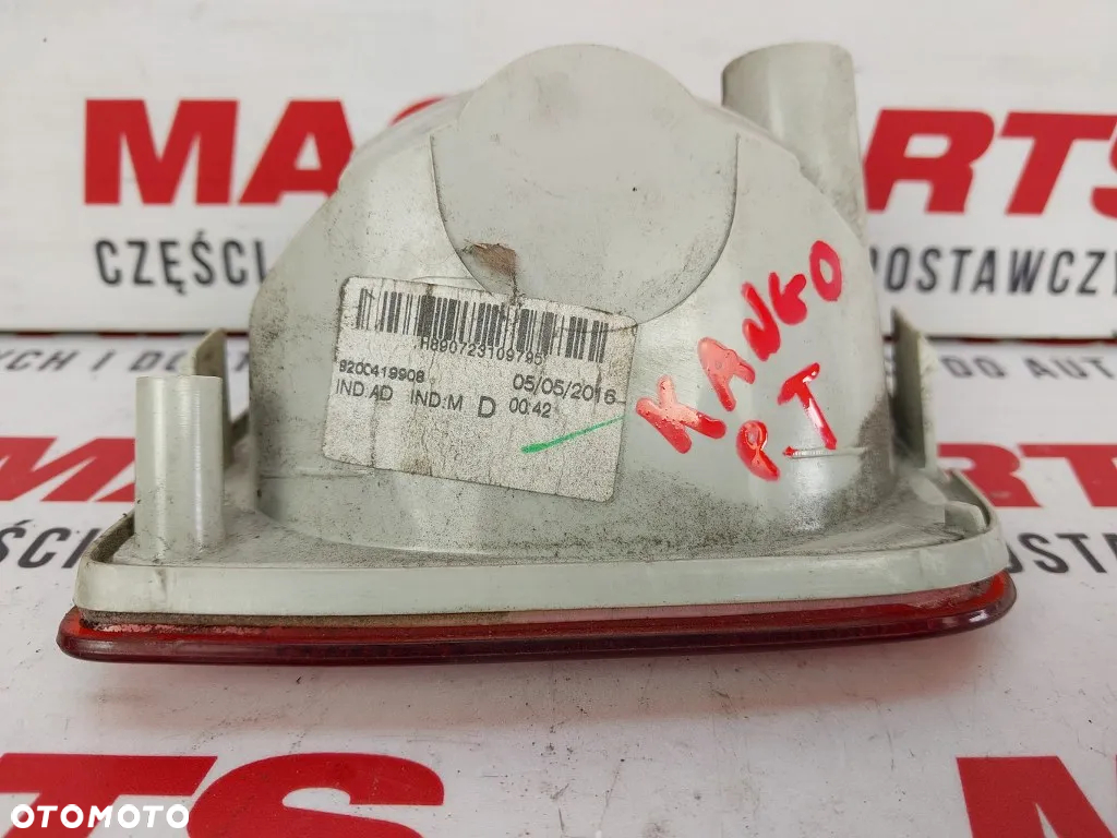 Lampa Tylna Prawa Przeciwmgielna Lampka Zderzaka Tył Renault Kangoo II III Lift 2018r 8200419908 - 2