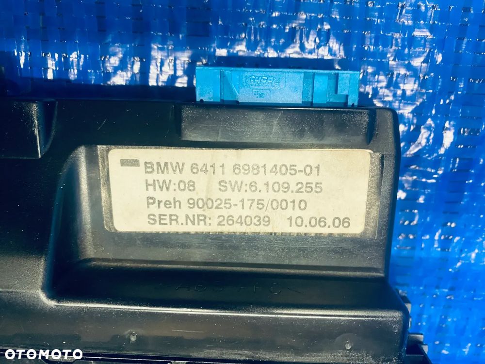 PANEL STEROWANIA KLIMATYZACJI NAWIEWU KOMPLET BMW E65 E66 LIFT LCI ; 6981405 64116981405 ORYGINAŁ - 5