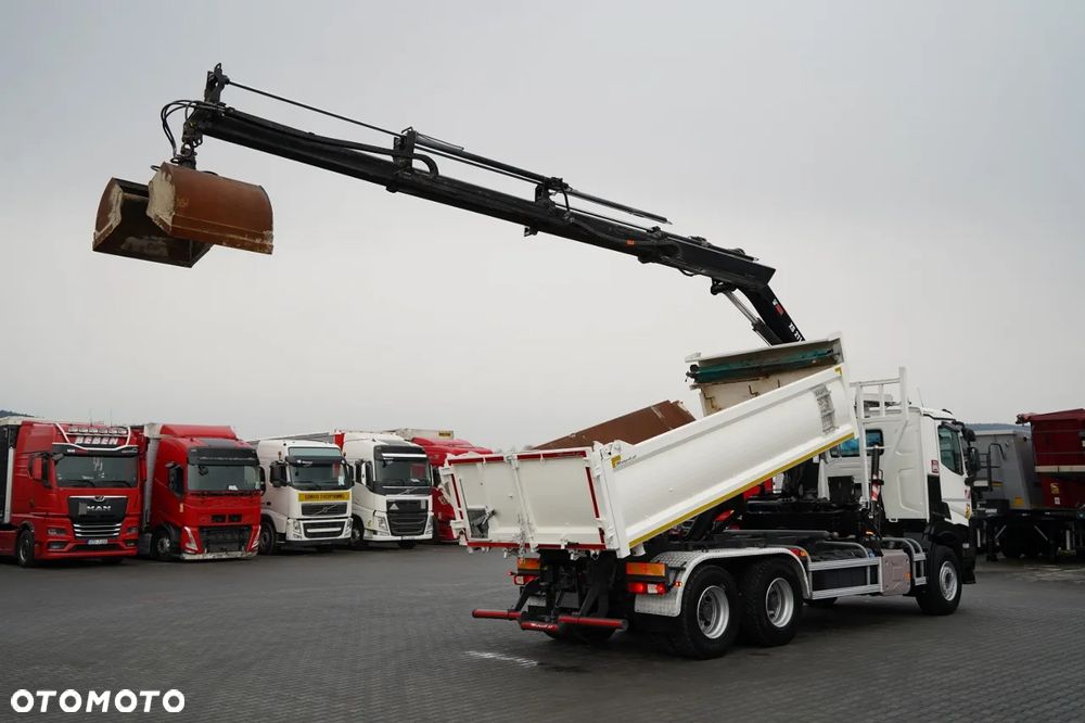 Renault C 430 / 6x4 / WYWROTKA 2 STRONNA / HYDROBURTA + HDS HIAB 211 EP-3 / EURO 6 / STEROWANIE RADIOWE / ROTATOR / ŁYŻKA - 3