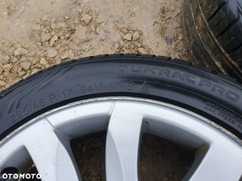 RENAULT 4X KOŁA ALUFELGI 17" 7J ET47 5x114.3 ORYGINALNE FELGI ALUMINIOWE 8200589047 SPIDER + OPONY 45/225/R17 6MM KOMPLET KÓŁ - 10