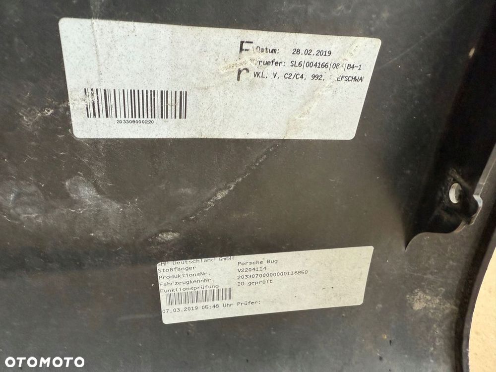 ZDERZAK Porsche 992 ORYGINAŁ PRZÓD - 6