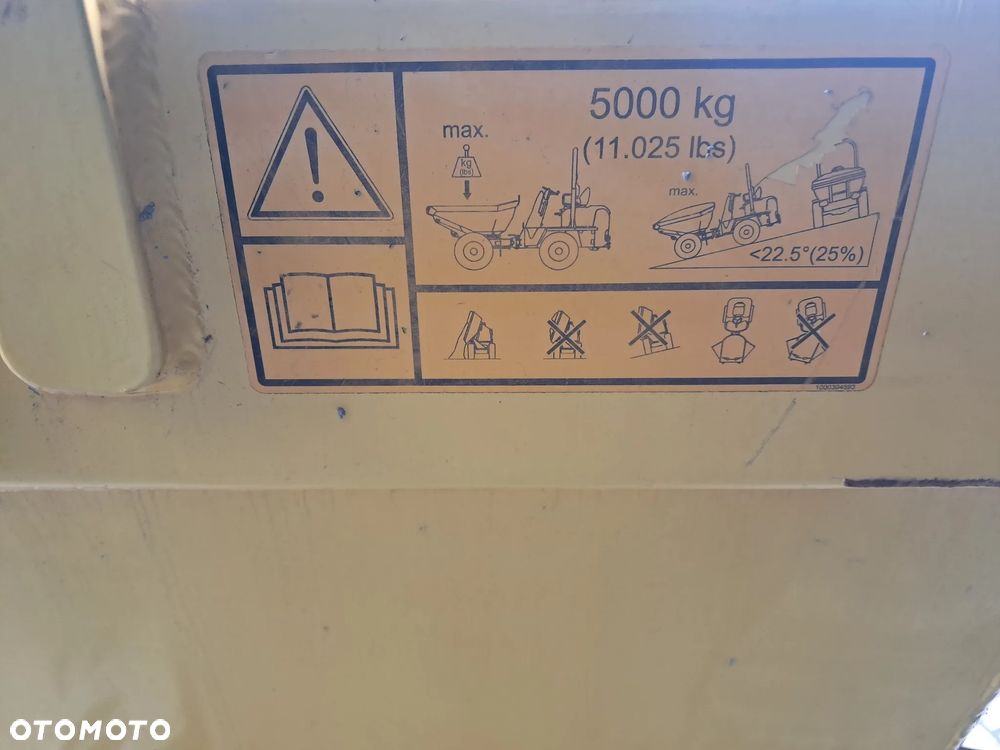 Wacker Neuson DW 50 WOZIDŁO OBROTOWE hydrostat automat ład. 5 t ton obrót + kiper ROK 2016 silnik DEUTZ mocne 74KM TURBO oświetlenie drogowe lusterka jazda szybka/wolna Terex ta6s ausa d600 apg Thwaites 6  Mecalac Jcb kierunkowskazy WYWROTKA DUMPER 4x4 budowlane sprawne - 21