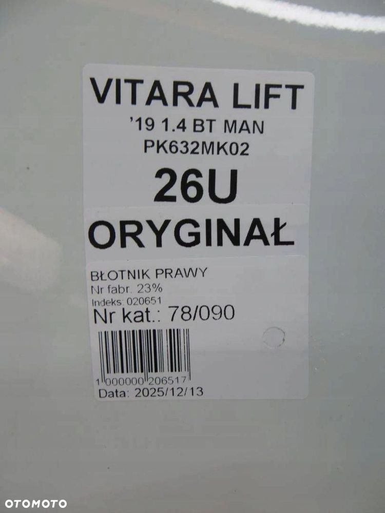 SUZUKI VITARA III BŁOTNIK PRAWY PRZÓD 26U 14- - 5