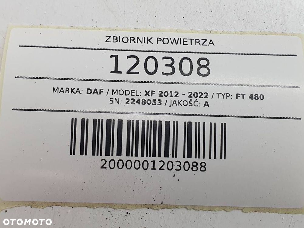 ZBIORNIK POWIETRZA BUTLA 44L 2248053 DAF XF 106 LIFT 2021 - 7
