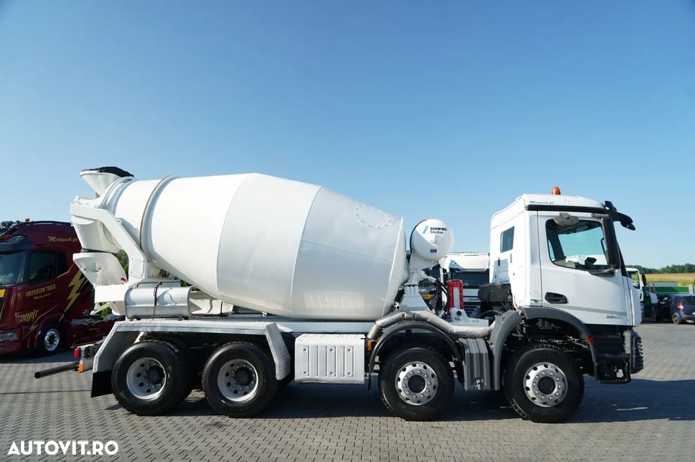 Mercedes-Benz AROCS 3240 / GRUSZKA 9 M3 / 8x4 / BETONOMIESZARKA / SCHWING STETTER / AUTOMAT / OPONY 100% / EURO 6 - 9