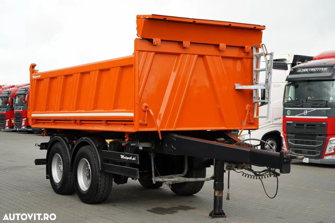Meiller BASCOLĂ CU 3 LATE / REMORCA TANDEM / AXE RIDICABILE / SAF - 1