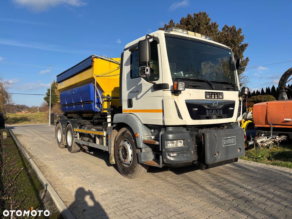 MAN TGM 26.290 6X4BB PIASKARKA SOLARKA pług schmidt - 13
