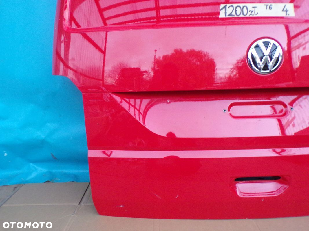 VW T6 TRANSPORTER 15- KLAPA TYLNA PEŁNA CZERWONA - 9