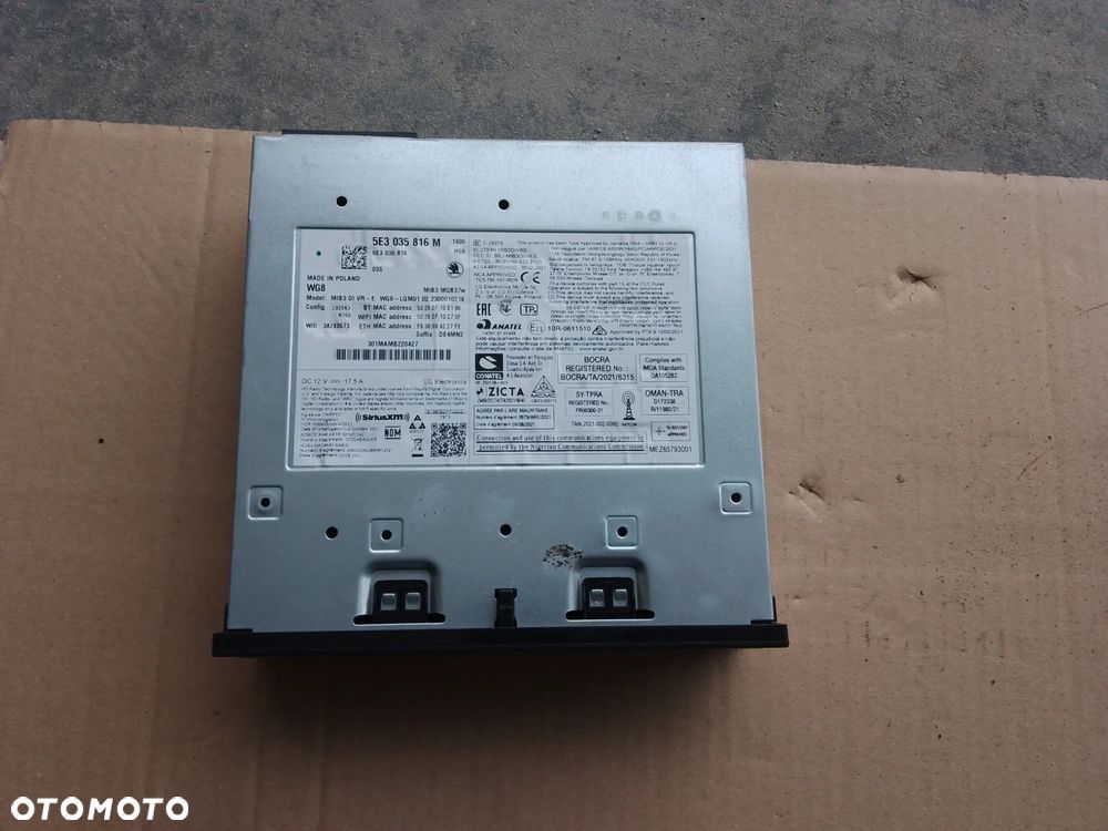 CZYTNIK MULTIMEDIA MIB3 OCTAVIA IV 5E3035816  5E3035816D - 7