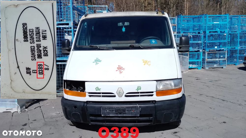 Tylko Części RENAULT MASTER II PHI 2.8 DTI S9W700 114KM 84kW L1H1 97r-03r lakier O389 - 1