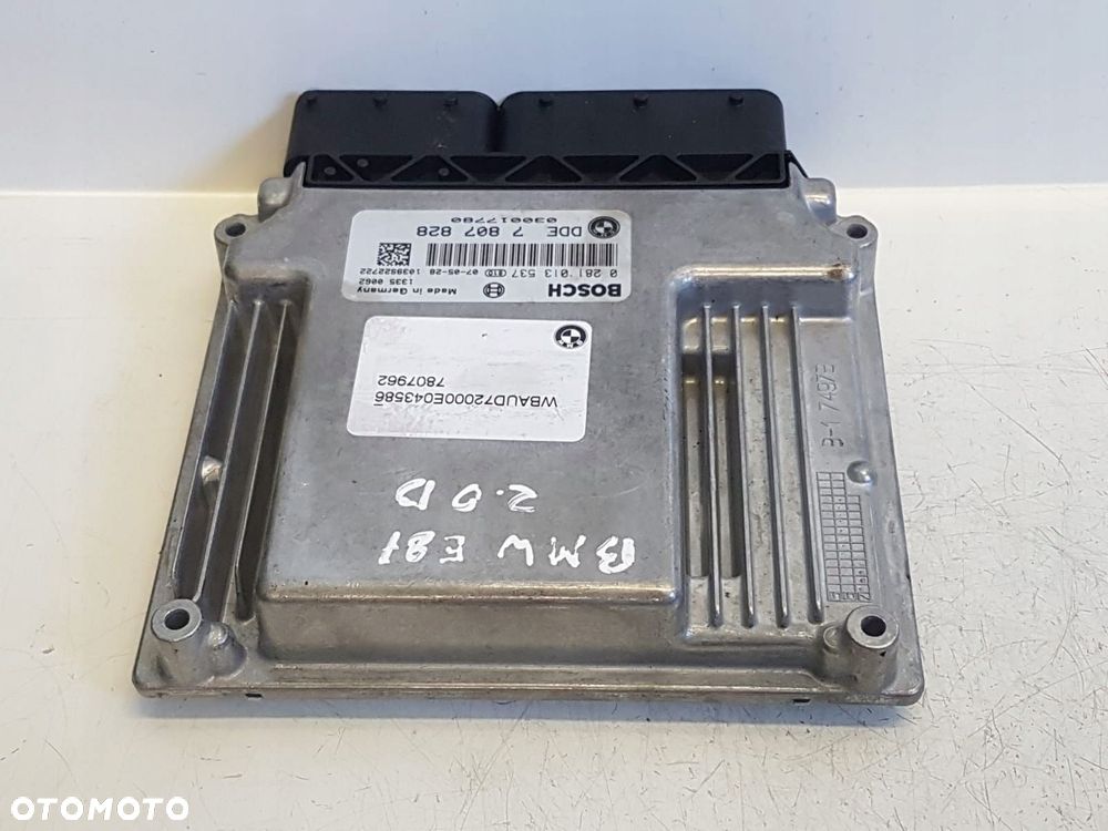 BMW 1 E87 KOMPUTER STEROWNIK SILNIKA DDE7807828 0281013537 - 6