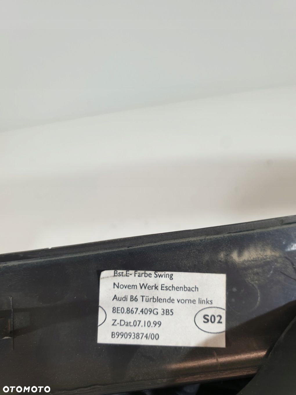 LISTWY OZDOBNE KOMPLET 8E1853190 AUDI A4 B6 EU - 14