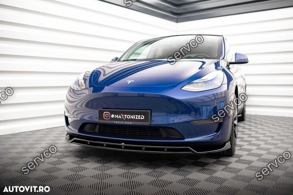 Prelungire splitter bara fata Tesla Model Y 2020- v2 - Maxton Design - 4
