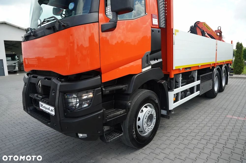 Renault C 430 / 6x4 / SKRZYNIOWY 6,5 M + HDS PALFINGER PK 18 002-EH C  / WYSÓW 12,5 M / STEROWANIE RADIOWE / ROTATOR / WIDŁY DO PALET - 13
