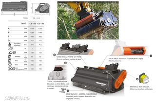 Tocator vegetatie pentru buldoexcavator