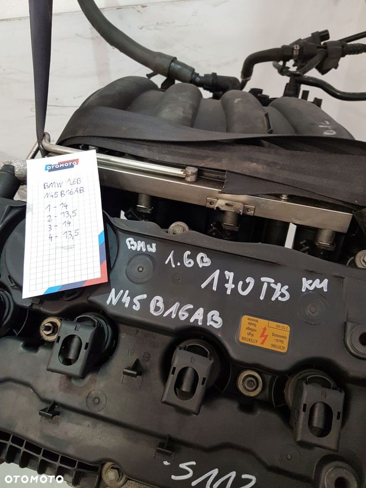 silnik bmw e87 e90 e91 e81 e46 mini 1.6i 16v n45b16ab 170tys km - 8