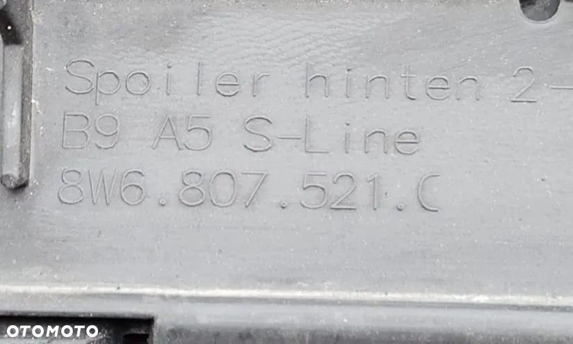 AUDI A5 II S-LINE 16+ SPOJLER DOKŁADKA ZDERZAKA TYŁ 8W6807521C - 4