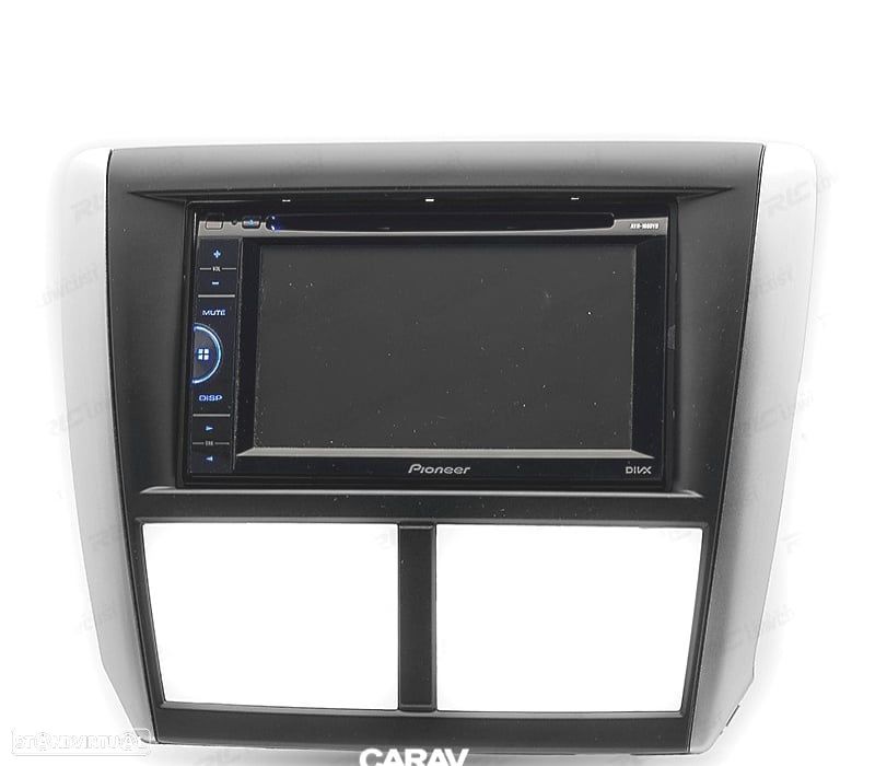 MOLDURA ADAPTADOR PRETO CINZENTA RADIO 2-DIN PARA SUBARU FORESTER 08-12 IMPREZA 07-12 - 5