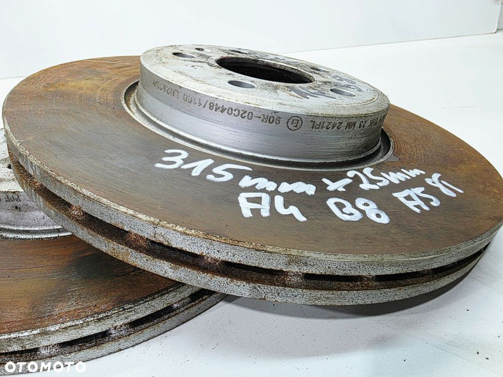 TARCZA TARCZE HAMULCOWE PRZÓD AUDI A4 B8 A5 8T A6 315 MM x 25 MM - 4