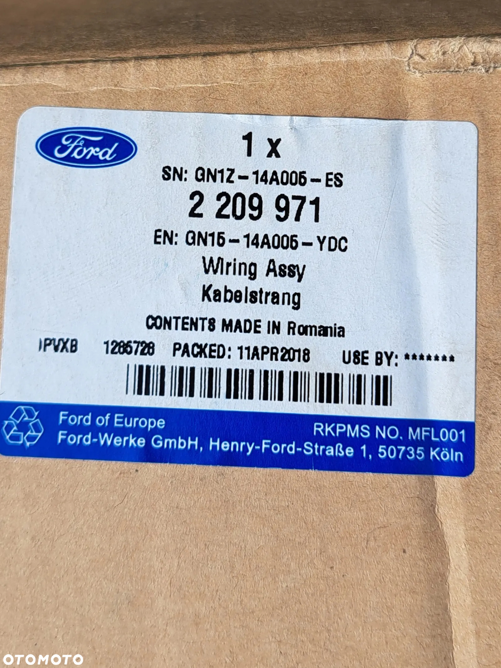 instalacja elektryczna wiązka wnętrza karoserii podłogi Ford Ecosport II GN15-14A005-YDC 2209971 GN1Z-14A005-ES - 7