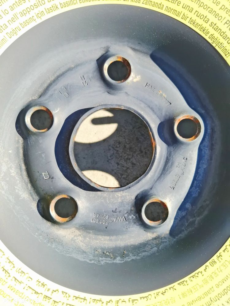 Koło Koła Dojazdowe Zjazdowe Zapasowe 5X112 125/70/16 R16 5Q0601027AR - 5