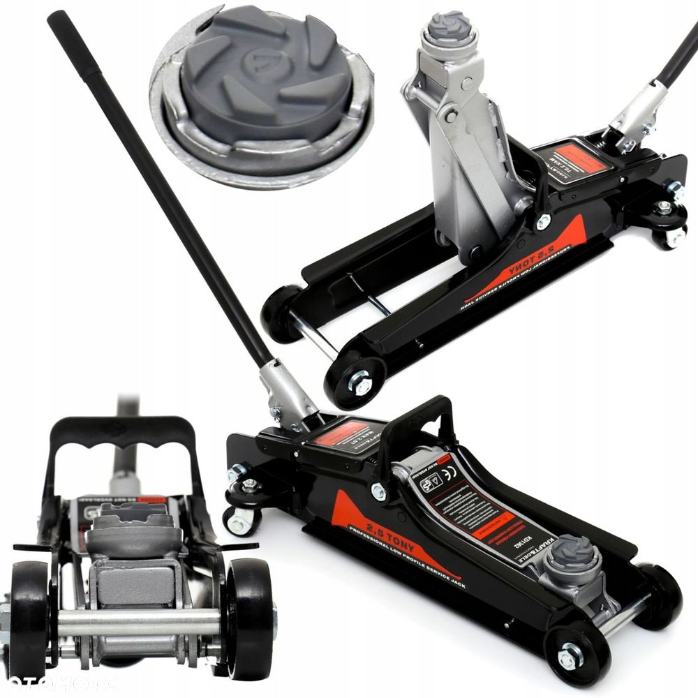 PODNOŚNIK SAMOCHODOWY LEWAREK ŻABA 2,5T NISKI GUMA - 1