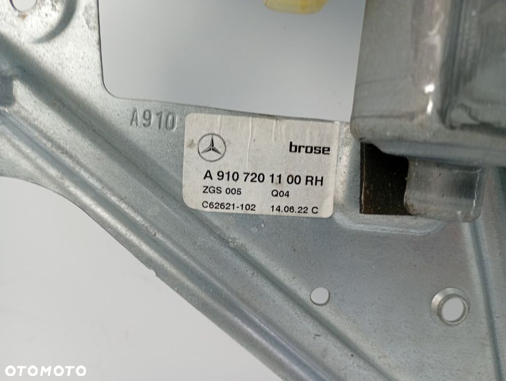 mechanizm podnośnik szyby przedni prawy silniczek mercedes sprinter w907 w910 A9107201100 - 5