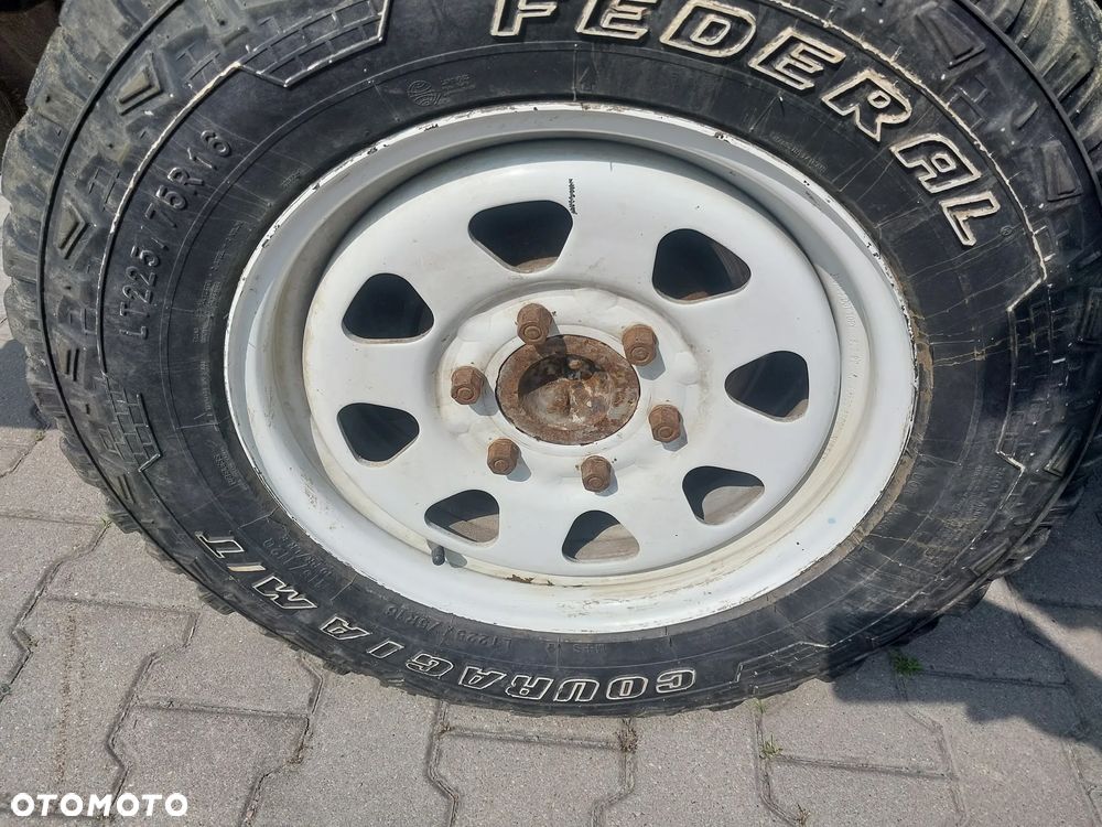 Koła felgi z oponami R 16 cali 6x139,7 opony Federal Couragia M/T LT 225/75 felgi stalowe Toyota Land Cruiser Hilux Opel Frontera Mitsubishi Pajero Nissan Patrol Lexus GX JEEP Isuzu Huindai Galloper Hummer GMC Chevrolet - 5