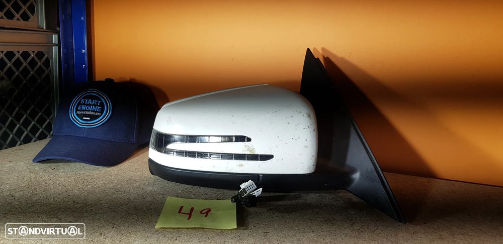 Espelho retrovisor Mercedes W204 Classe C com aviso ângulo morto lado direito - 1