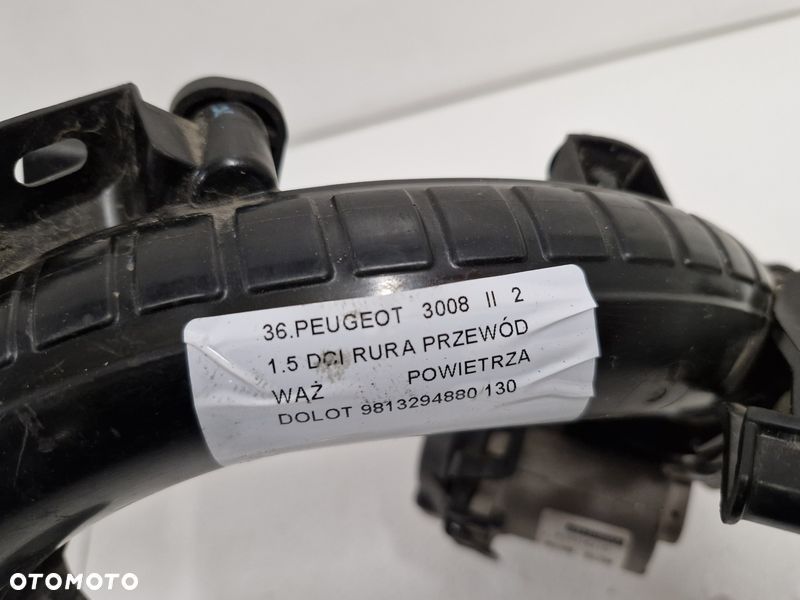 peugeot 3008 ii 2 1.5 dci rura przewód wąż powietrza dolot 9813294880 - 7
