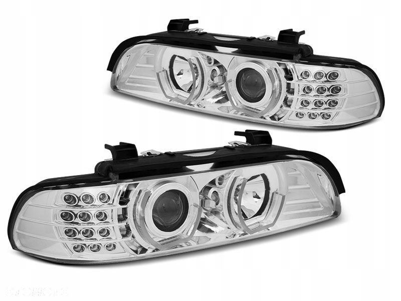 Lampy Reflektory Bmw E39 95-03 Chrome Led Ringi 3D - 1