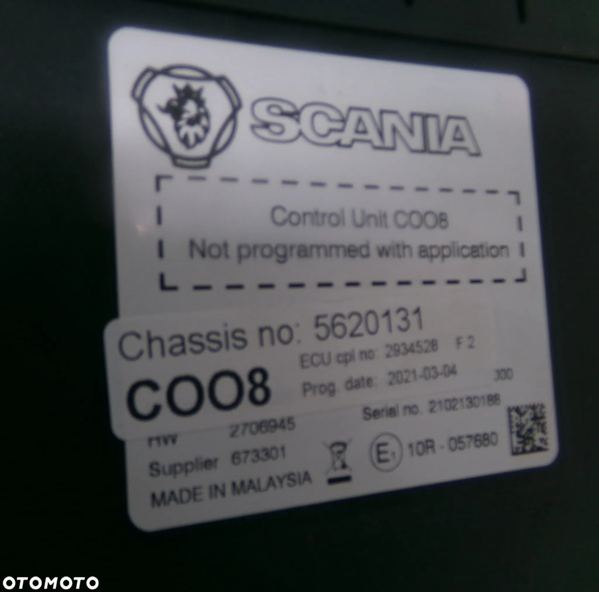 STEROWNIK KOMPUTER ECU C008 SCANIA 2021r. 2934528 5620131 - 3