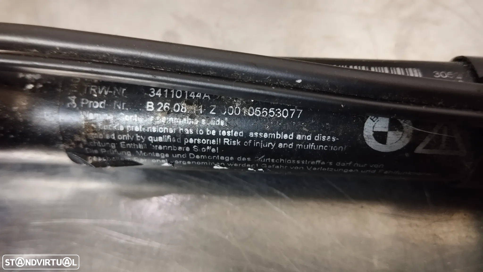 ENGATE DO CINTO / PRE-TENSOR BMW SERIE 1 F20 F21 - FRENTE DIREITO REF. 34110144A - 2