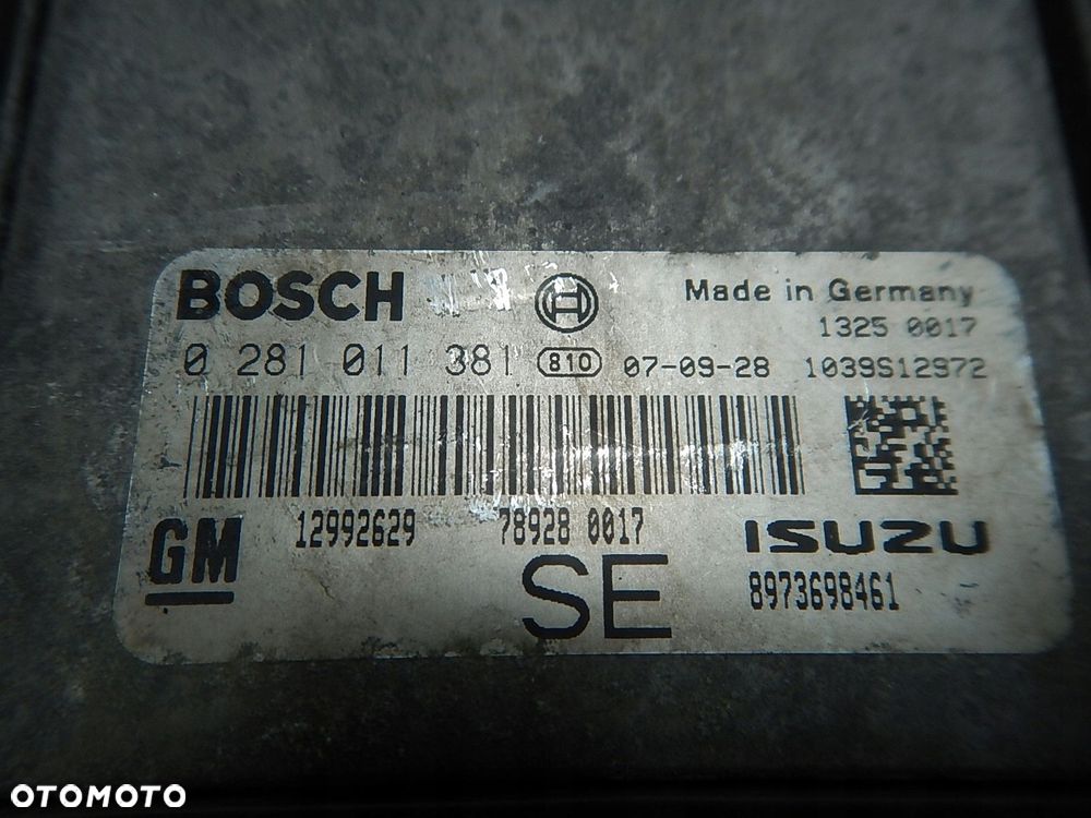 sterownik komputer opel astra h 1.7 cdti 0281011381 - 3