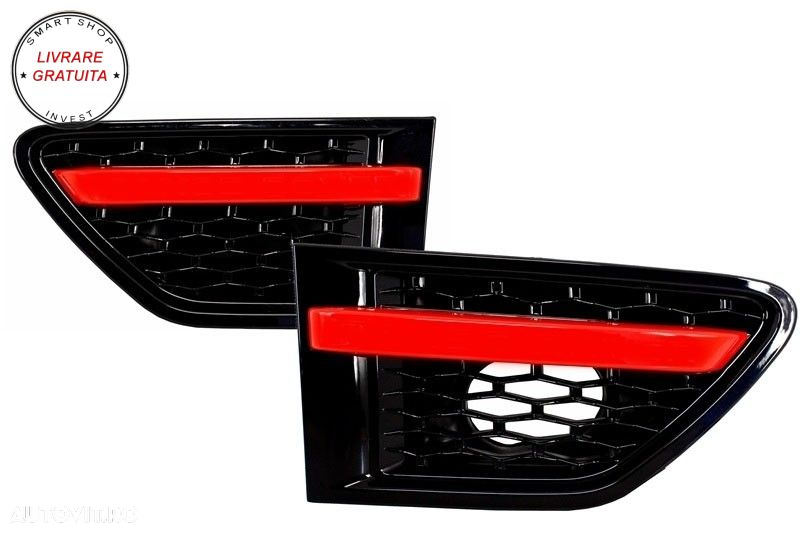 Ansamblu Grila Centrala si Grile Laterale Land Range Rover Sport L320 Facelift (20- livrare gratuita - 4