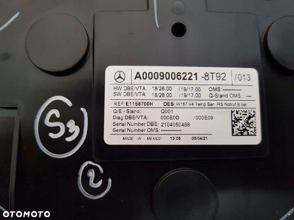 mercedes gle w 167 lampka oświetlenie kabiny a0009006221 8t92 - 3