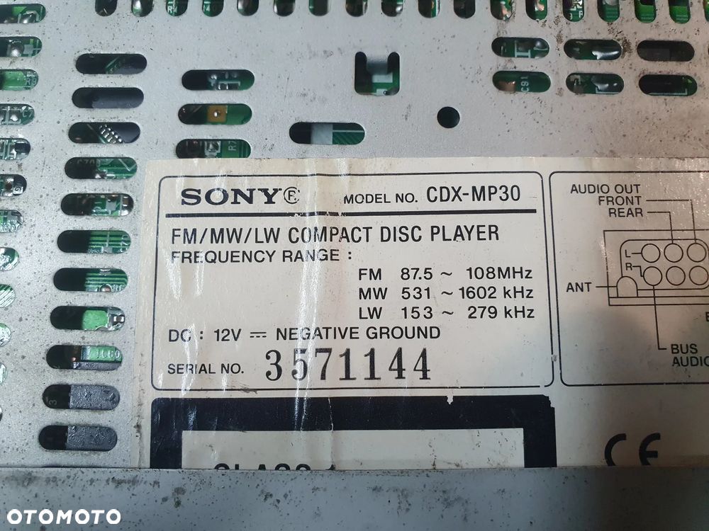 Radio samochodowe Sony CDX-MP30 - 3