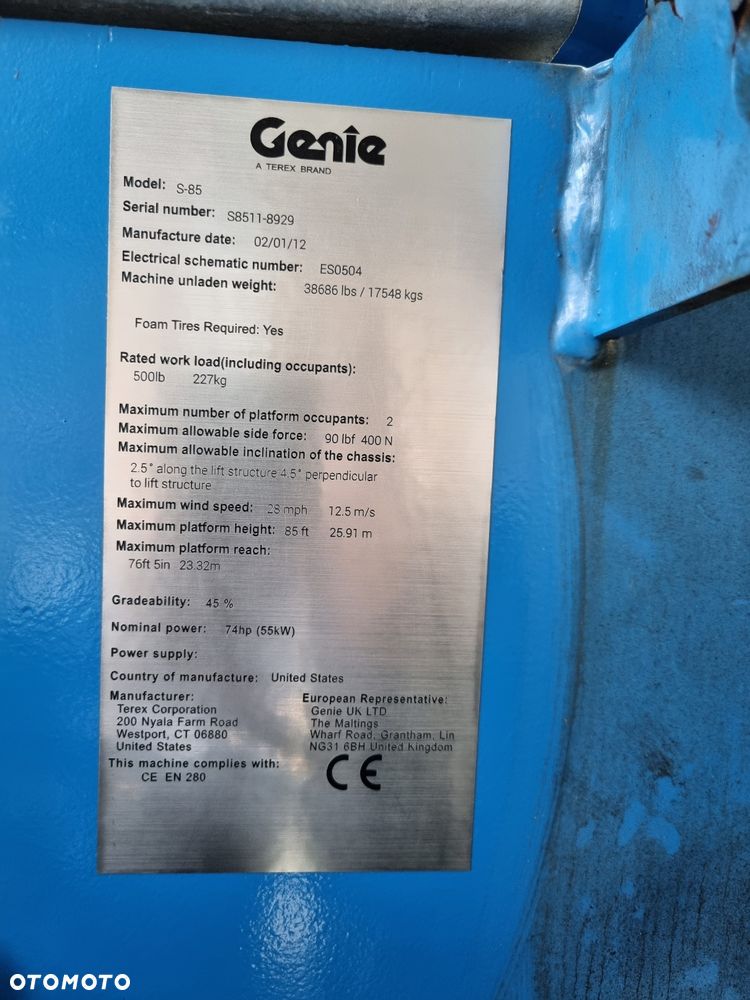 Genie S-85, 860SJ - P434 - 12