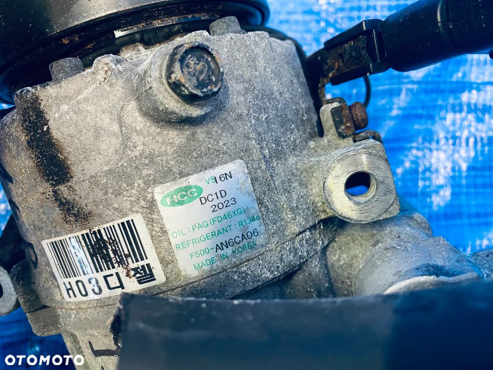 SPRĘŻARKA KOMPRESOR POMPA KLIMATYZACJI KLIMY KIA HYUNDAI 1.6CRDI ; F500-AN6CA06 ; F500AN6CA06 ORYGINAŁ - 9